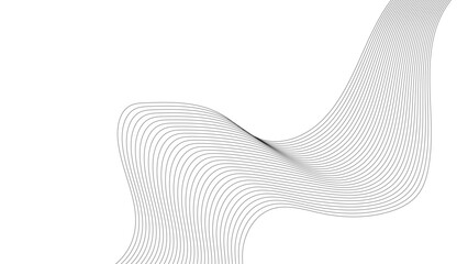 Abstract black wave lines on white background. Abstract vector background, black wave for design brochure, website, flyer.