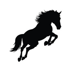 Obraz na płótnie Canvas silhouette of a horse on white