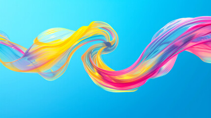 a very simplified abstract soft design. using shades of blue, yellow and pink - obrazy, fototapety, plakaty