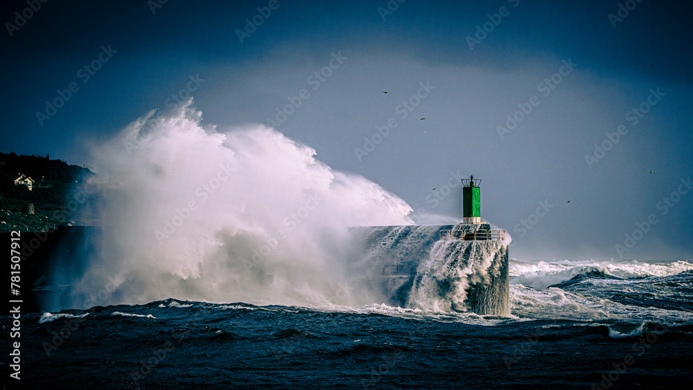 Canvas Prints waves crashing on the rocks