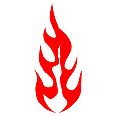 Red flame icon vector