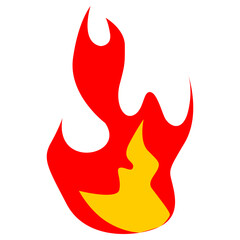 Red fire flame symbol