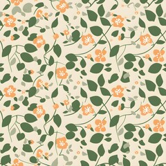 simple two color floral cover paper pattern - obrazy, fototapety, plakaty