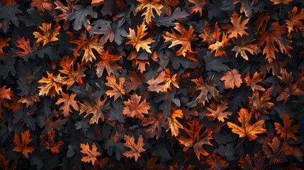 Leaves with autumn background