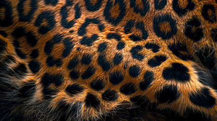 Leopard Fur Seamless Pattern: Capturing the Exquisite Details and Beauty of Feline Hair in High Definition Photography