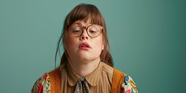 Educational Milestone: Woman with Down Syndrome Completing a Vocational Training Program. Learning Disability