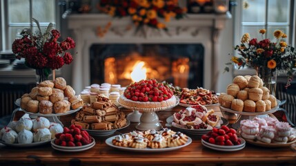 Assorted Pastries on a Table