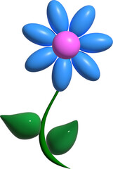 3D Flower Illustrations and Flower Frames