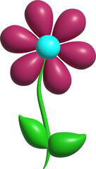 3D Flower Illustrations and Flower Frames