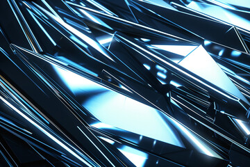 Glowing metal surfaces with sharp lines, Futuristic , Cyberpunk