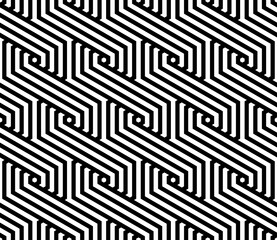 Vector seamless texture. Modern geometric background. A grid with hexagonal tiles. - 781514774