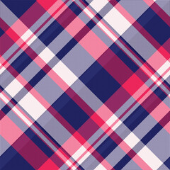 Seamless fabric pattern of vector check background with a tartan texture textile plaid.
