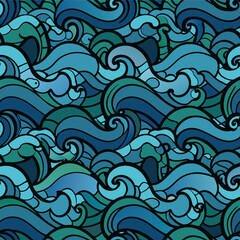 Captivating Stylized Wave Pattern of Fluid Beauty
