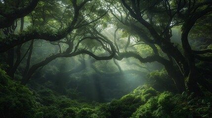 Fototapeta premium fog in the forest