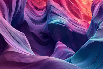 Abstract Nature Background in Pink, Purple, and Teal