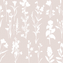 Delicate watercolor meadow flowers, botanical digital paper - 781521115
