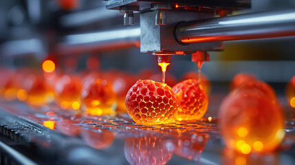 Bioengineered 3D printer produces human organs and tissues. Genetic futuristic technology - 781522328