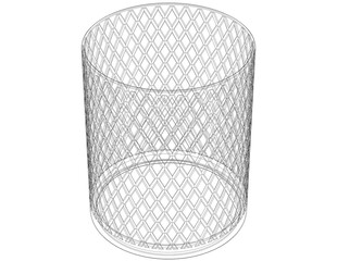 Knurled Antique Round Holder 3D print model