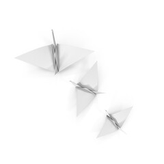 Artistic Paper Crane 3D Model PNG - Perfect for Cultural Decor and Origami Art Projects.
