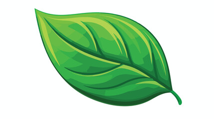 Leaf eco symbol 2d flat cartoon vactor illustration
