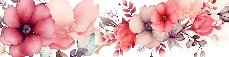 watercolor tropical monstera leaves set hand drawn illustration