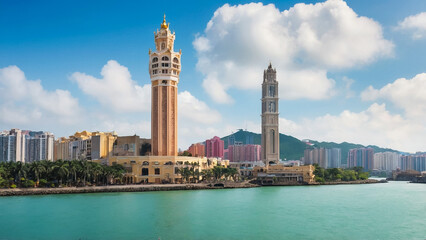 Obraz premium Dubai Creek Cityscape, Dubai, United Arab Emirates, Middle East