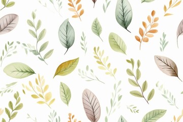 Autumn Foliage Watercolor Pattern