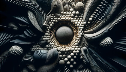 Obraz premium Monochrome Spiral Depth