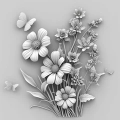 Zelfklevend Fotobehang bouquet of white flowers © ava