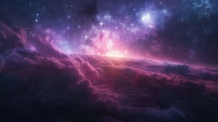 Naklejka premium a futuristic space technology and galaxy