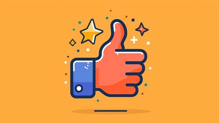 Design a thankyou icon with a thumbsup gesture, representing approval and gratitude for a job well done ,photographic style - obrazy, fototapety, plakaty