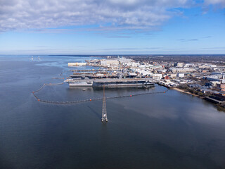 Newport News Shipyard, aerial view. © Eli
