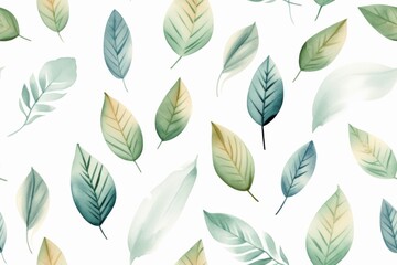 Fototapeta premium Watercolor Leaves Pattern