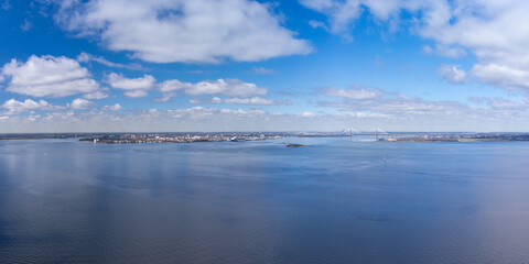 Charleston, South Carolina, USA, aerial panorama.