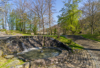 Waterpark near the dam of the german lake Edersee - obrazy, fototapety, plakaty