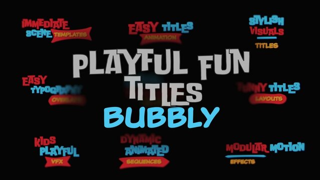 Bubbly Playful Fun Bounce Titles Animation 