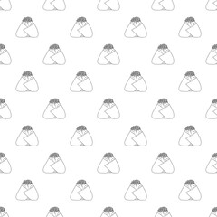 Seamless pattern with onigiri for decorative print, wrapping paper, menu, wallpaper and fabric