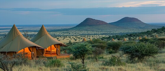tent in the mountains