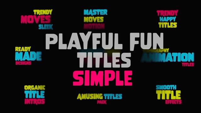 Simple Playful Fun Creative Titles Animation 