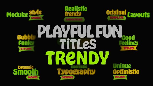 Trendy Playful Fun Overshoot Titles Animation 