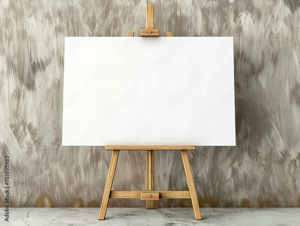 Canvas Prints easel with blank canvas