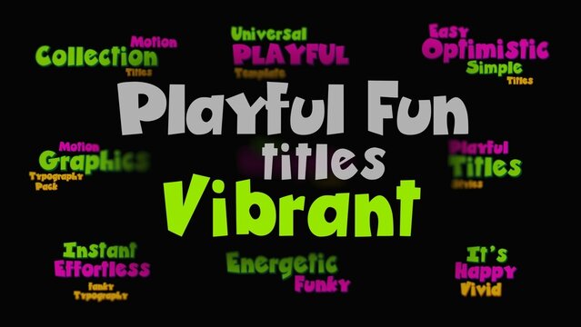 Vibrant Playful Fun Overshoot Titles Animation
