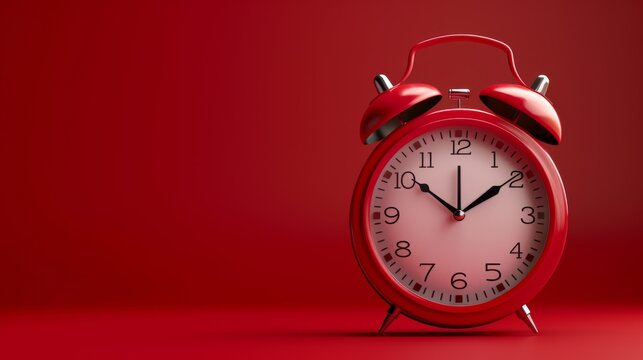 A Classic Red Alarm Clock