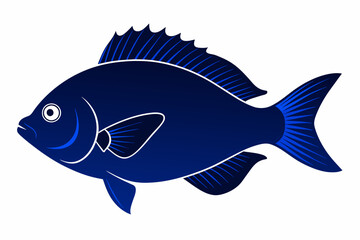 bluegill silhouette vector illustration