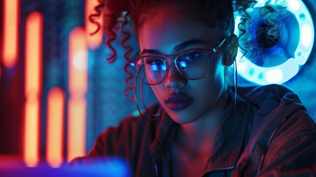  Cybersecurity Ethical Hacker wearing tech-savvy attire