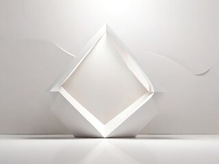 Minimal geometric white light background abstract