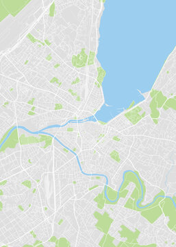 City map Geneva, color detailed plan, vector illustration