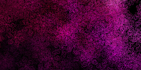 Dark pink vector background with bows.