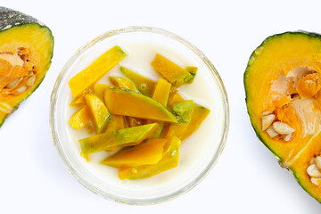 Sweet pumpkin in coconut milk