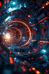 Fototapeta premium Representation of a technological futuristic